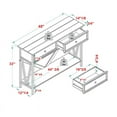 thumbnail image 2 of Pemberly Row 48" Distressed 2-Drawer Solid Wood Entry Table - Rustic Oak / Black, 2 of 6