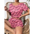 thumbnail image 3 of Avidlove Women's Pajamas Set Short Sleeve Love Print Pjs Top and Shorts Sleepwear Comfy Loungwear for Valentine's Day, 3 of 8