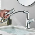 thumbnail image 4 of Chrome Bathroom Sink Faucet 1Hole Vessel Vanity Mixer Pull Down Sprayer Faucet, 4 of 16