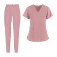 thumbnail image 3 of tredstone Ensemble de Gommage Respirant Slim 2 Poches Chemise de Mode Confortable Col en V S Rose, 3 of 8