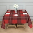 thumbnail image 3 of Christmas Square Tablecloth 52x52 Inch – Waterproof Polyester Printed Table Cover, Wrinkle Resistant & Washable for Kitchen Dining Picnic Party Decor, Single-v4-15, White, 3 of 6