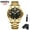 Gold&Black, variant on Waterproof Quartz Men Wristwatches Business Stainless Steel Strap Calendar Watches for Men