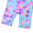thumbnail image 4 of Traje de baño de una pieza TFJH E UV 50+ Rash Guard para niñas 6A, morado, 4 of 6