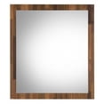 thumbnail image 2 of 32 Inch Wall Mirror Rectangular Portrait Plank Wood Frame Walnut Brown - Saltoro Sherpi, 2 of 6
