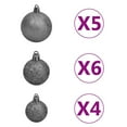 thumbnail image 6 of vidaXL Christmas Tree Decoration Artificial Xmas Tree with LEDs and Ball Set, 6 of 12
