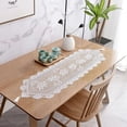 thumbnail image 2 of QUTETN Rectangular Lace Table Runner White Cotton Table Dresser for Dining Coffee Tea End Tables Doilies Cover Home Wedding Party Decor, 2 of 6
