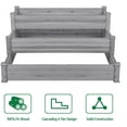 thumbnail image 6 of 3 Tier 47 x 47 x 22in Raised Garden Bed Horticulture Outdoor Elevated Flower Box Tiered Garden Bed Wooden Vegetables Growing Planter for Backyard/Patio/Gardener, Gray, 6 of 9