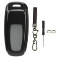 thumbnail image 2 of Key Fob Cover, Carbon Fiber Aluminum Alloy Smart Key Case Comfortable Touch Key Fob Case Fadeless For A4 A5 S5 B8 2012 To 2016, 2 of 8