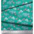 thumbnail image 3 of Soimoi Rayon Fabric Clouds & Bullfinch Bird Print Fabric by Yard 42 Inch Wide, 3 of 3