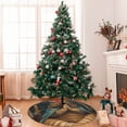 thumbnail image 7 of Sikiie Surreal Meditating Cat 30-48 inches {designName} Print Christmas Tree Skirt Snowman Xmas Tree Skirt with Edge Christmas Decorations for Holiday Party30", 7 of 7