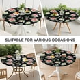 thumbnail image 7 of Round Fitted Tablecloth with Elastic Edges Fits 45"-52" Round Tables Pioneer Colorful Floral Waterproof Table Cover Washable Indoor and Outdoor for Party Kitchen Dinner Banquet Patio Picnic, 7 of 7