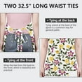 thumbnail image 6 of Pioneer Flower Floral Print Pattern Apron-Garden Aprons for Women with Pockets-Cotton Linen Waterproof Kitchen Cooking Gardening Aprons Adjustable for Kitchen,Cooking,BBQ and Salon 33x27 Inch, 6 of 7