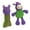Full Set - Both Toys, variant on Soft Plush Dog Toy with Squeaker Funny Green and Purple Shaggy Choose Character (10 inch Martian)
