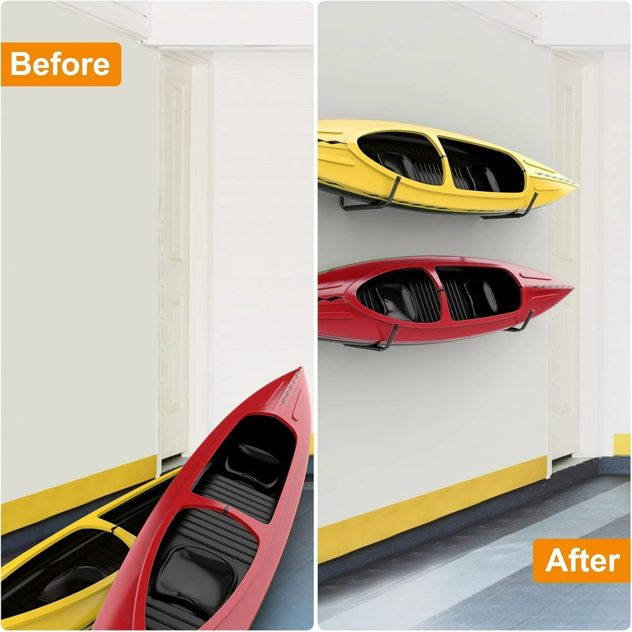 Wall Mount Kayak Storage Rack -4 Pcs