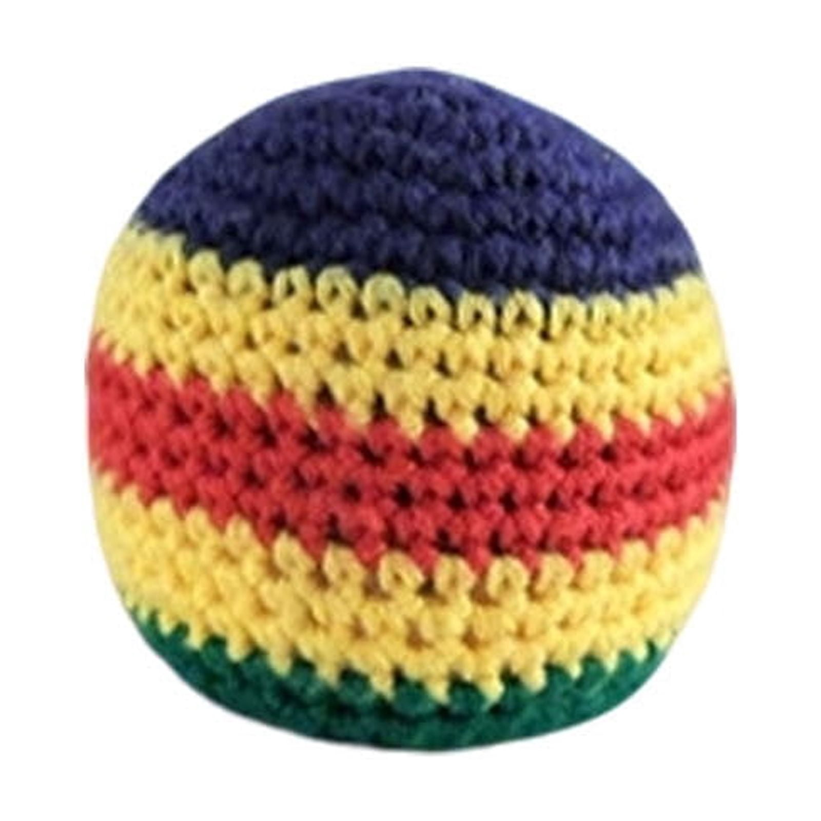 Funny Guy Mugs Footbag – Handmade in Guatemala Crochet Hacky Kick Sack Balls – Footbag Juggling Balls for Outdoor Play, Party Games & Coordination Training
