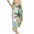 thumbnail image 2 of Balery Watercolor Palm Tree print Women's Pajama Pants,Ultra Lightweight Pjs,Lounge Pant-Large, 2 of 9