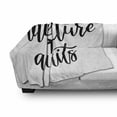 thumbnail image 3 of Saying Soft Flannel Fleece Blanket, Travel Themed Typography with Airplane New Destinations Holiday Vacation Monochrome, Cozy Plush for Indoor and Outdoor Use, 50" x 70", White Black, by Ambesonne, 3 of 6