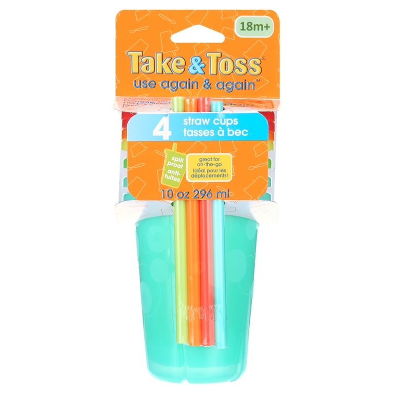 The First Years Take & Toss Straw Cups, 10oz, 4-Pack photo 2