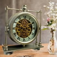 thumbnail image 2 of THE GEARS CLOCK Wall Clock with Real Moving Gears LU-LI_ 13 in Square SILVER-ANTIQUE, 2 of 10