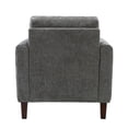 thumbnail image 5 of HULALA HOME Ganymedes Comfy Accent Club Chair with Wood Base by  GREY Set of 2 2-Piece, 5 of 5