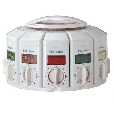 KitchenArt Auto Measure Carousel Spice Jar & Rack Set