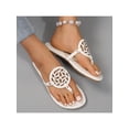 thumbnail image 3 of Women’s Comfortable Flip-Flop Sandals Dressy Thong Flat Leather Slide Sandals for Women, 3 of 9