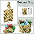 thumbnail image 2 of Sunflower Print Reusable Grocery Tote Bag – Vintage Boho Farmhouse Canvas Shopping Bag with Watercolor Floral Design, Beach, Picnic, Summer & Fall, 2 of 7
