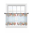 thumbnail image 2 of Blue Coastal Semi Sheer Curtains 45 Inch Length 2 Panels Set, Summer Beach Starfish Shell Coral Sheer Kitchen Curtain Privacy Voile Window Curtain for Living Room Bedroom Rod Pocket Drapes, 2 of 7