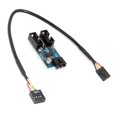 thumbnail image 3 of 30cm Usb 9 Pin interfaz encabezado placa base extensión divisor 1 a 2 + 4 Cable escritorio Usb2.0 Hub Co, 3 of 5