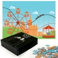 thumbnail image 2 of Ambesonne Ferris Wheel Jigsaw Puzzle Durable Cardboard, Flat Art Colorful, 1000 pcs, Multicolor, 2 of 5