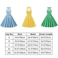 thumbnail image 4 of IBTOM CASTLE Women's Vintage Polka Dot Audrey Dress 1950s Halter Retro Cocktail Prom Dress Rockabilly Wedding Hepburn 50's 60's Party Swing Gown XL Yellow - Big Dots, 4 of 8