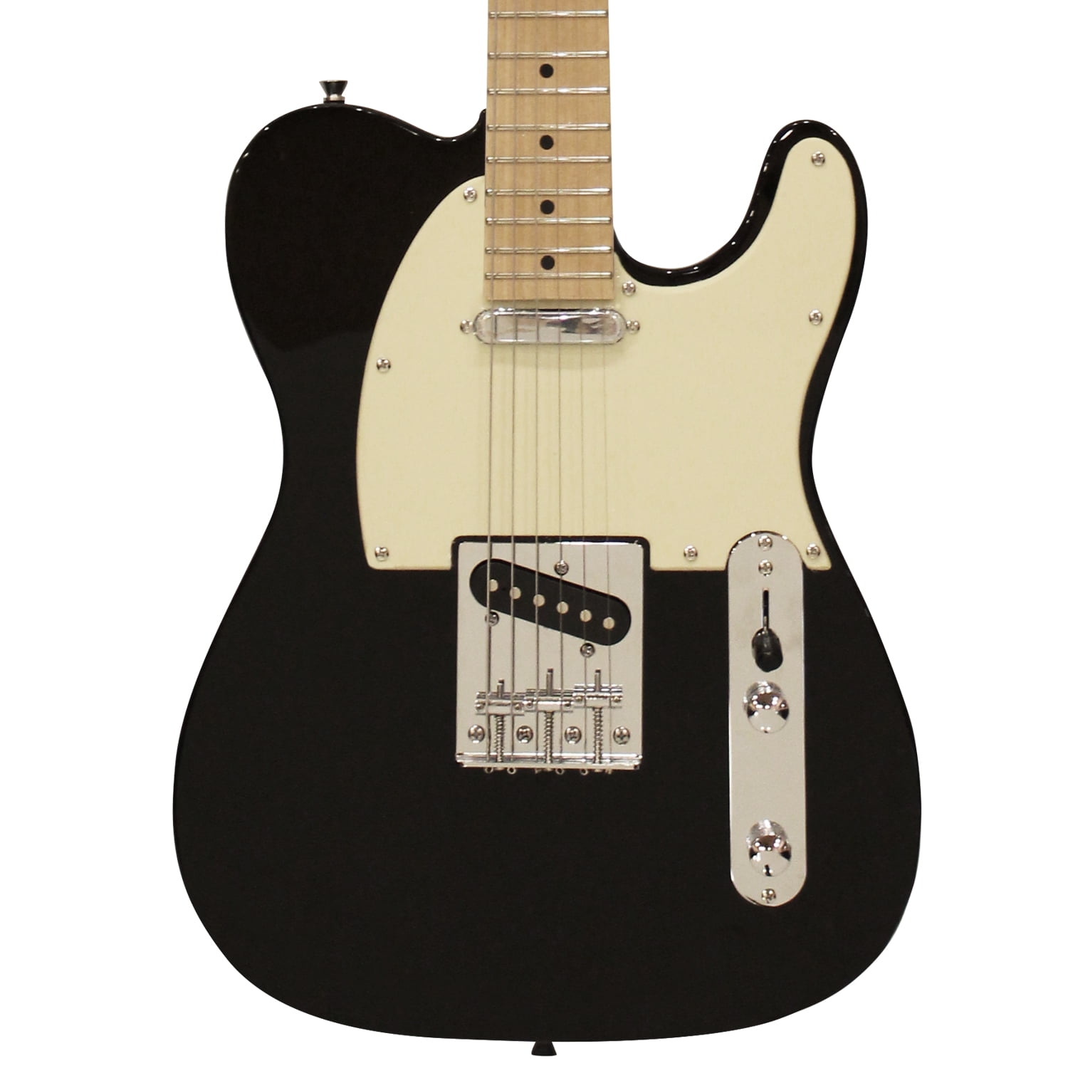 Black with Aged White Pickguard Sawtooth ST-ET-BKW-KIT-3 Electric Guitar