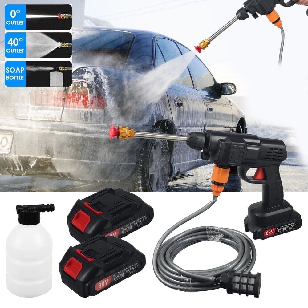 Paddsun Cordless Electric High Pressure Water Spray Car Gun Portable Washer Cleaner Yard