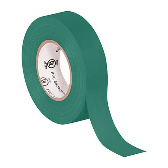 General Purpose Electrical Tape 3/4" X 20 Yard Green (10 Pack)