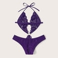 thumbnail image 4 of Intimates sous-Vêtements en Dentelle pour Femmes, Body à Col en V Profond, une Pièce, 4 of 6