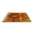 thumbnail image 2 of Ahgly Company Machine Washable Indoor Square Animal Yellow Traditional Area Rugs, 3' Square, 2 of 4