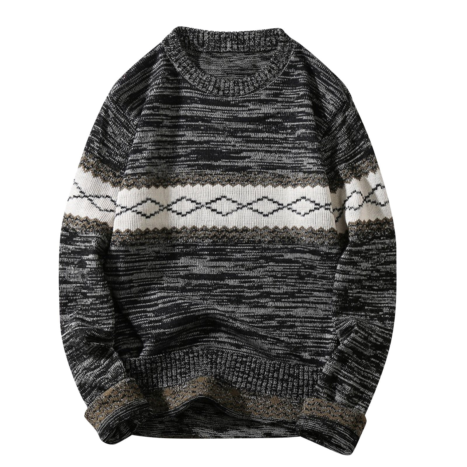 Shpwfbe Sweaters For Men Male Autumn And Winter Wool Sweater Round Neck