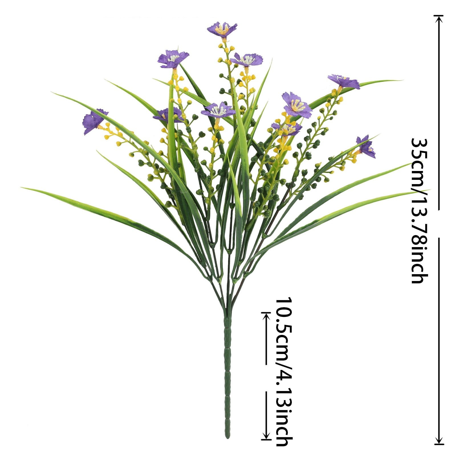 16 Bundles Artificial Flowers for Outdoors - 14" UV Resistant Silk & for Spring/Summer Decor, Garden, Porch, Window Box - Indoor/Outdoor Mixed Floral Arrangements