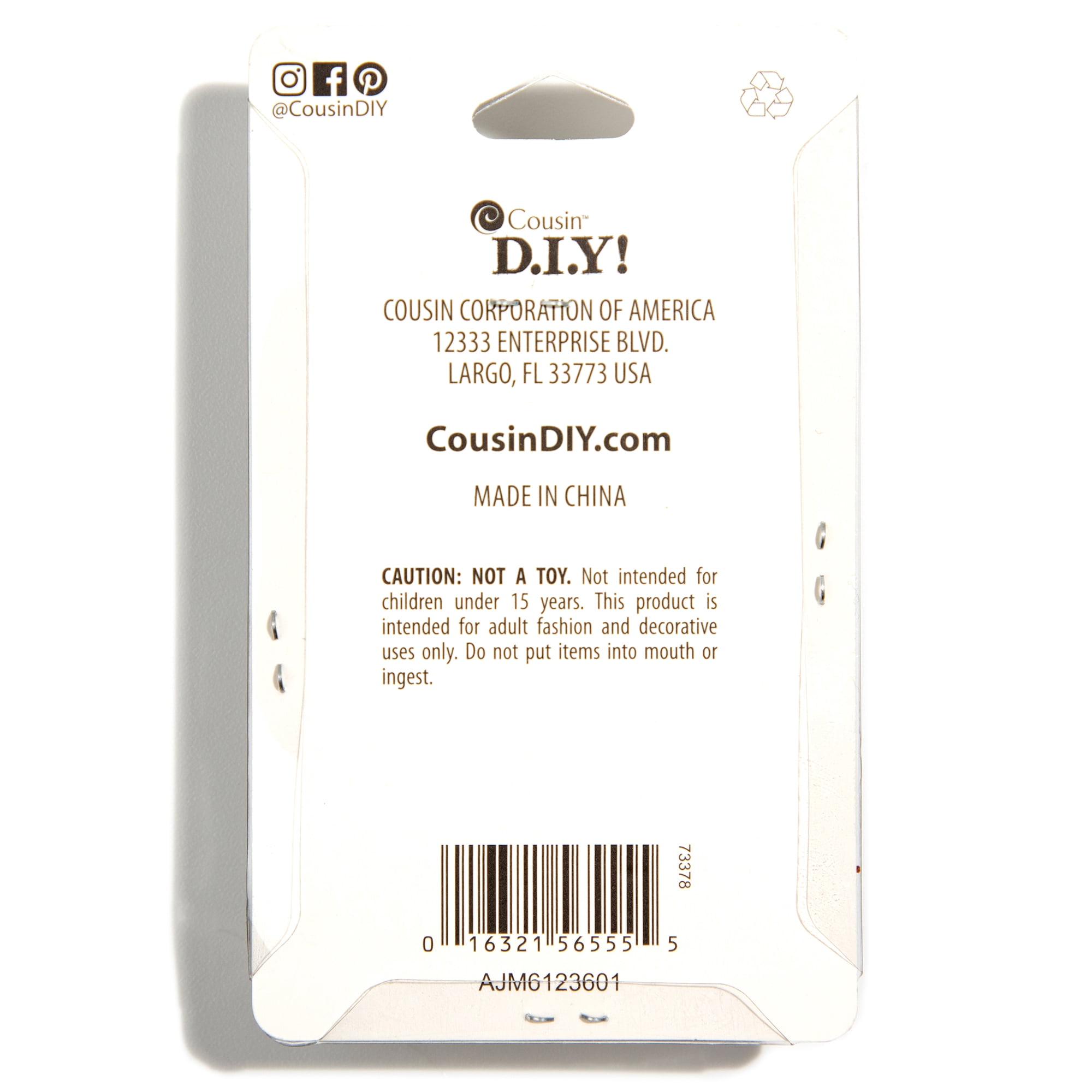 Cousin DIY Metal Adhesive Safety Pin Set, 20 Piece