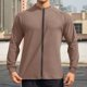 thumbnail image 1 of pstuiky camisas de manga larga para hombre, Camisa/top de manga larga con solapa y manga larga de terciopelo holgado y lavado informal para hombre Tops de hombre xl, 1 of 3