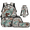Camo Pattern Design, variant on Binienty Camo Pattern School Backpack Set 4 Pack with Kids Bookbag Children’s Lunch Bag Stationery Organizer Water Bottle Sleeve Compatible with Picnic Outdoor