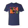 thumbnail image 2 of Cute Smiling Neon Pitbull Dog Breed Dog Lover Mens Premium Tri Blend T-Shirt, Vintage Navy, 2XL, 2 of 3