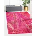 thumbnail image 2 of Unique Loom 3128097 5 x 8 ft. Lilly Jardin Rectangular Rug, Pink, 2 of 5