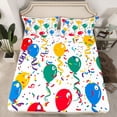thumbnail image 2 of Feelyou Colorful Balloon Kid Bed Sheets, Happy Party King Sheets, 4 Pieces, 2 of 7