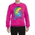 thumbnail image 2 of Mahi-Mahi Fish Catching Small Fish Animal Lover Unisex Crewneck Graphic Sweatshirt, Fuschia, 3XL, 2 of 3