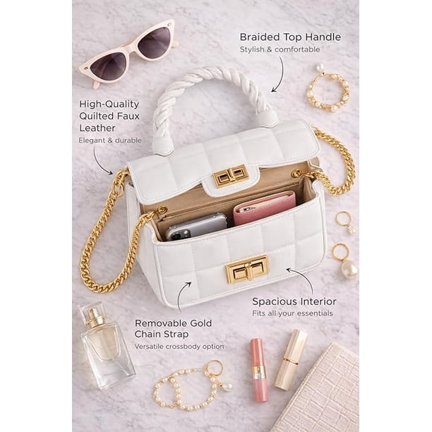 Gilded Twirl Jelly Shoulder Purse for Women, Small Faux Leather