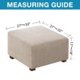 thumbnail image 4 of Flamingo P Housse Extensible pour Ottoman Carré Housses de Protection pour Meubles Tabouret de Rangement Pliant Protecteur de Meubles Housse Douce avec Fond Élastique - Sable, 4 of 4