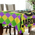 thumbnail image 3 of Coolnut Mardi Gras Rectangle Tablecloth Spill-Proof Polyester Table Cloth Table Cover for Kitchen Dining Picnic Holiday Party Decoration, 54"x72", 3 of 7