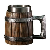 YFTDEF Stainless Steel Beer Mug, Large Capacity, Vintage Pirate Design, Durable and Eco-Friendly, Ideal for Beer, Coffee, or Decorative Use, Perfect Gift for Special Occasions