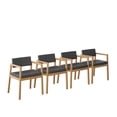 thumbnail image 5 of Juego de Comedor de Madera con 4 Sillas Tapizadas para 4 Personas, Mesa y Sillas para Comedor y Cocina, Midtown Concept Capri, Roble y Gris Oscuro, 5 of 5